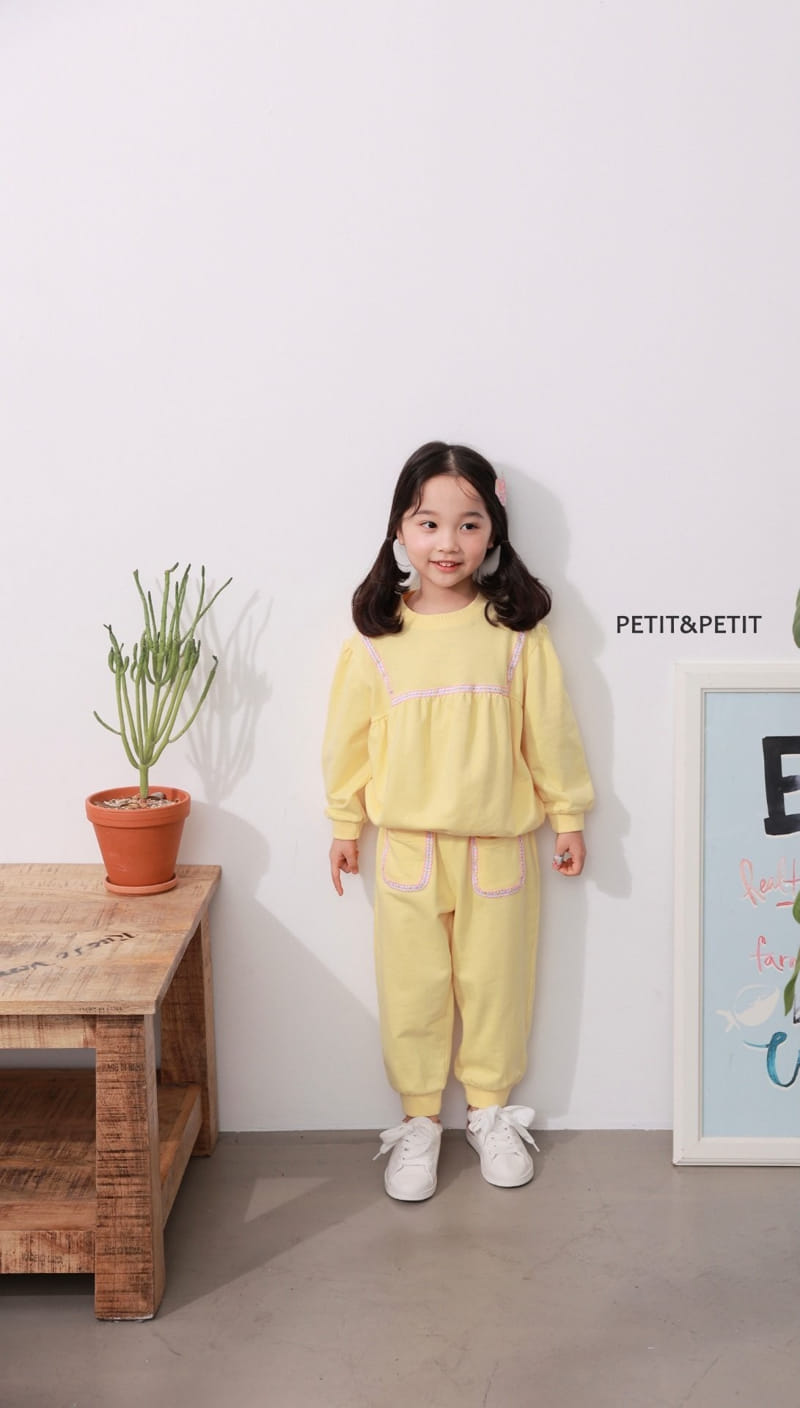 Petit & Petit - Korean Children Fashion - #toddlerclothing - Bom Bom Top Bottom Set - 7