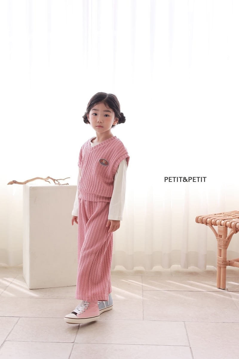 Petit & Petit - Korean Children Fashion - #toddlerclothing - Twiddle Vest Top Bottom Set - 9