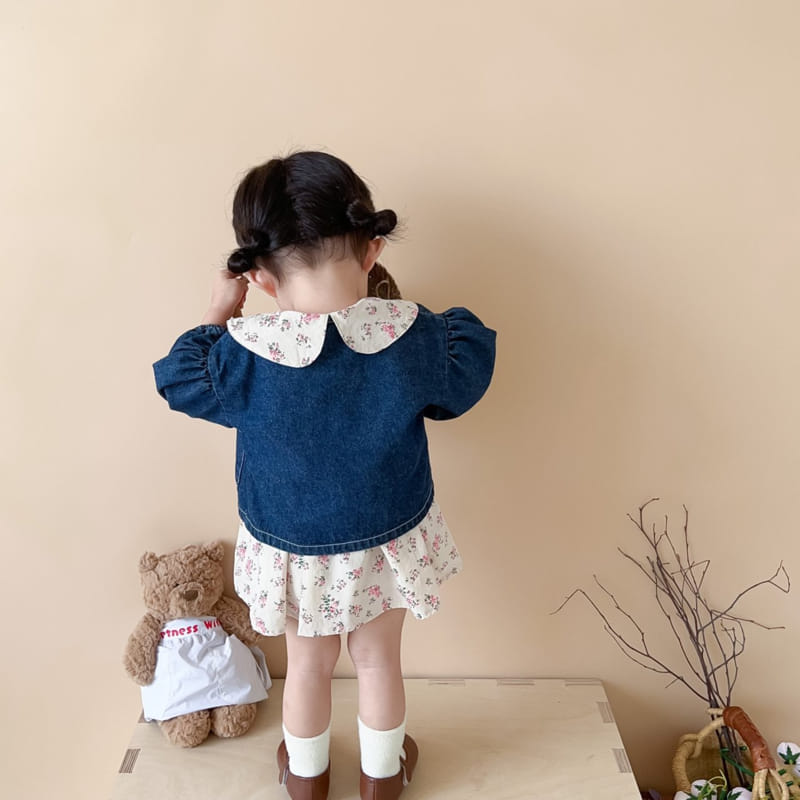 Reve Kid - Korean Baby Fashion - #babyfever - Flower One-Piece - 5