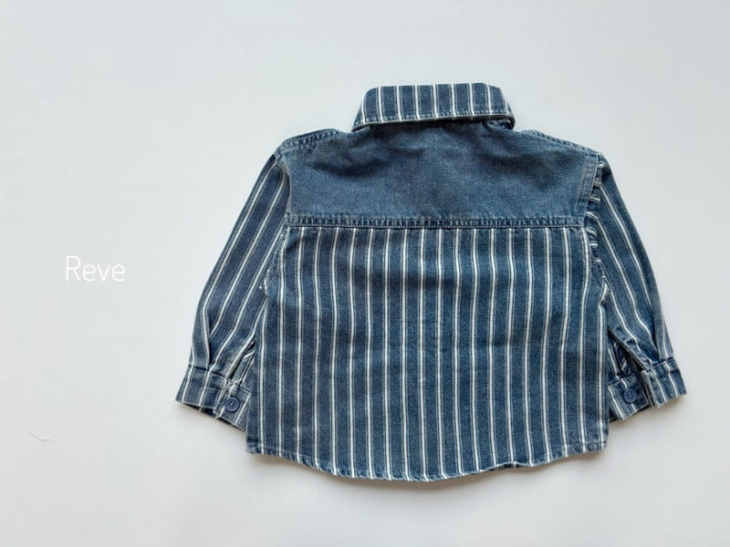 Reve - Korean Children Fashion - #childofig - Half ST Denim Jacket Shirt - 2