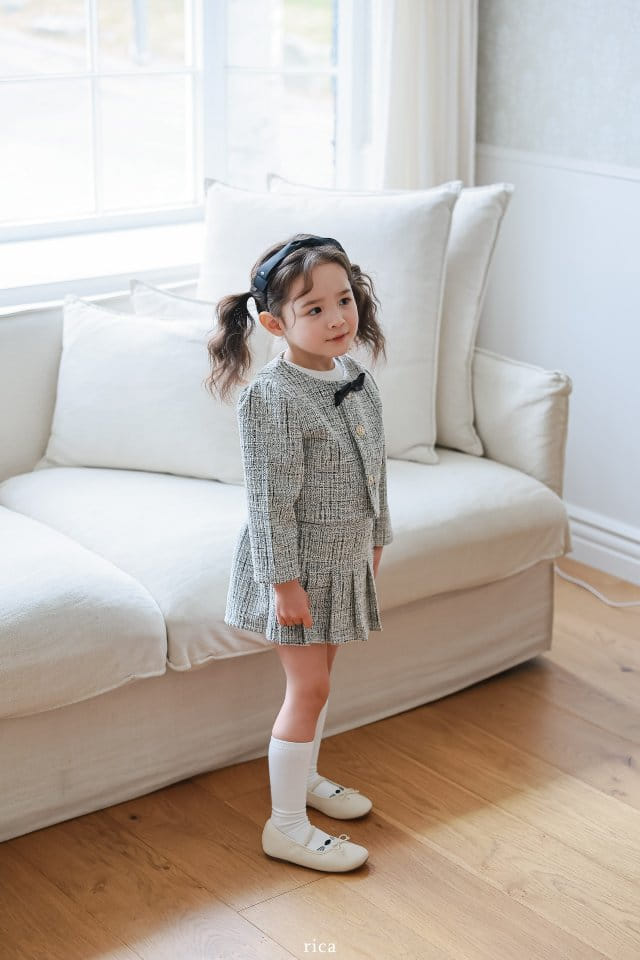 Rica - Korean Children Fashion - #childofig - Tweed Top Bottom Set - 6