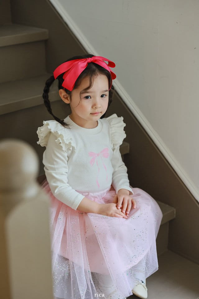 Rica - Korean Children Fashion - #childofig - Ribbon Tee - 4