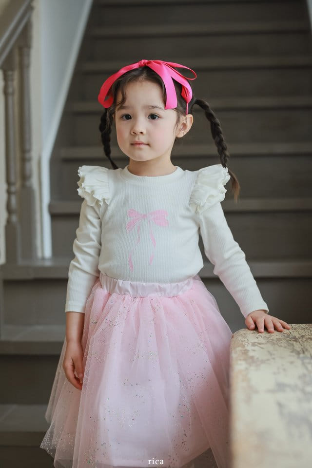 Rica - Korean Children Fashion - #designkidswear - Ribbon Tee - 5