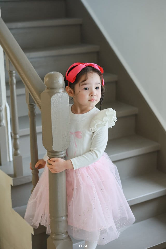 Rica - Korean Children Fashion - #fashionkids - Beads Sha Skirt Leggings - 8