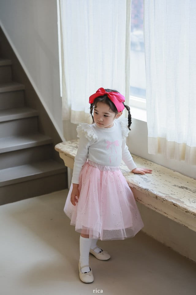 Rica - Korean Children Fashion - #fashionkids - Ribbon Tee - 7