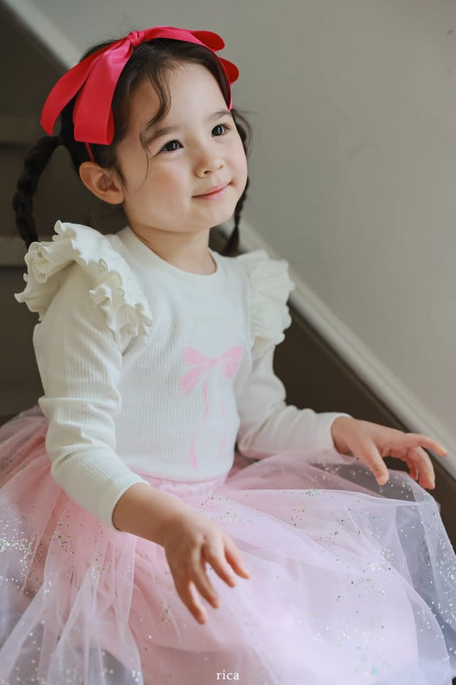 Rica - Korean Children Fashion - #prettylittlegirls - Ribbon Tee