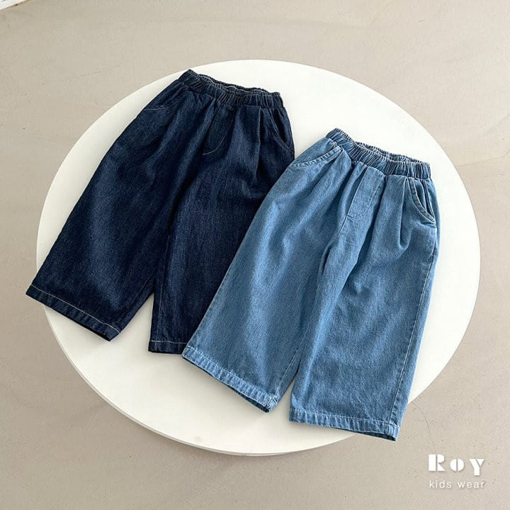 Roy - Korean Children Fashion - #childofig - Denim Chino Pants - 2