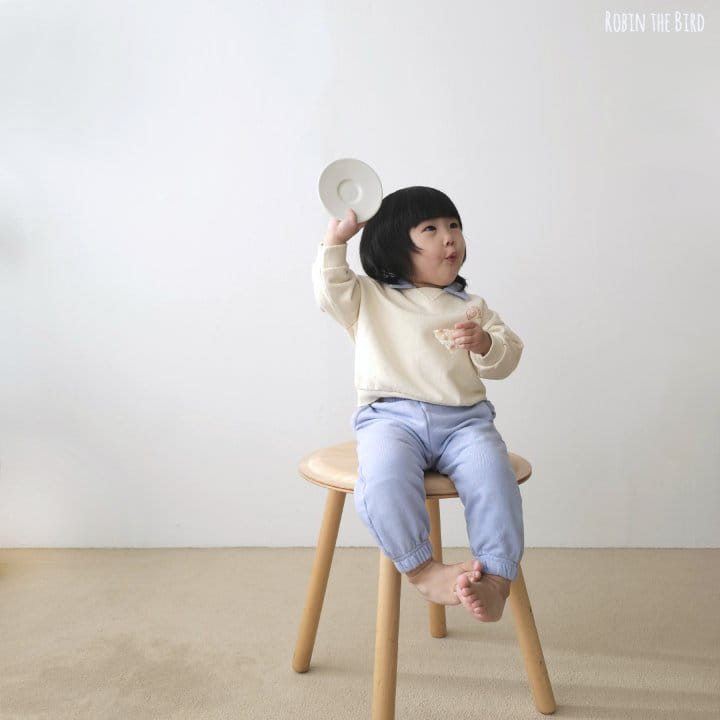 Saerobin - Korean Children Fashion - #fashionkids - Smile Collar Top Bottom Set - 4