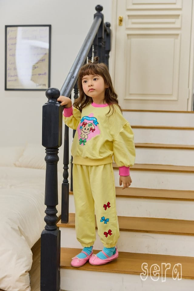 Sera - Korean Children Fashion - #fashionkids - Petite Ribbon Puff Sweatshirt - 10