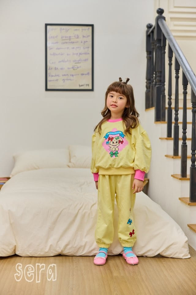 Sera - Korean Children Fashion - #kidsshorts - Petite Ribbon Puff Sweatshirt - 11