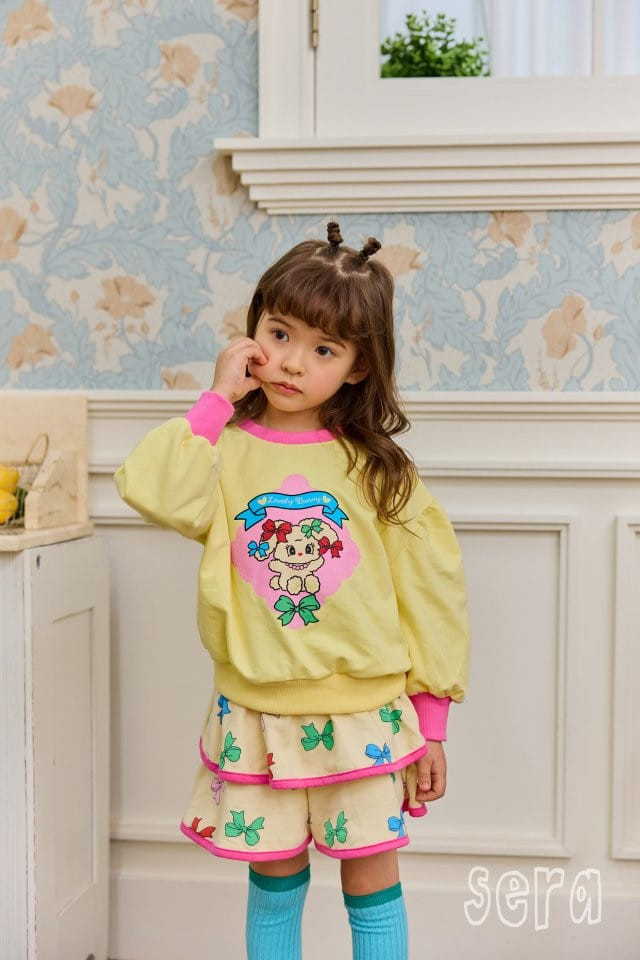 Sera - Korean Children Fashion - #minifashionista - Petite Ribbon Puff Sweatshirt