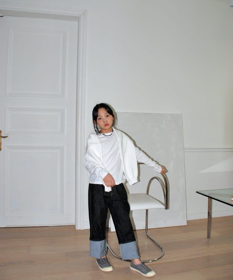 Shurrcca - Korean Children Fashion - #kidzfashiontrend - Span Roll Up Jeans - 5