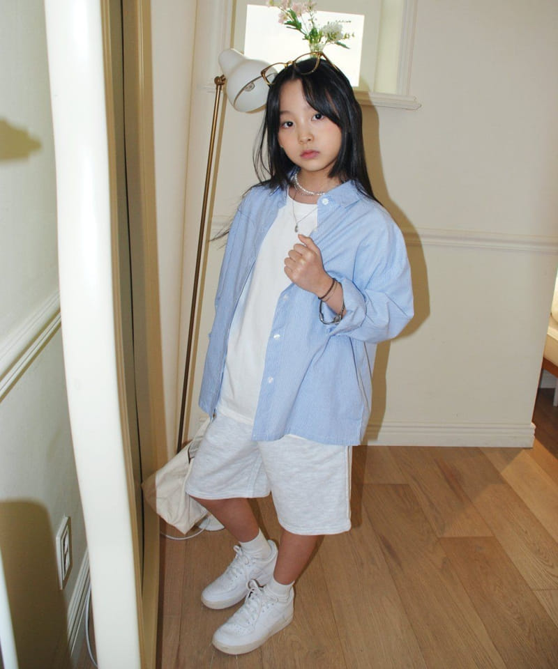 Shurrcca - Korean Children Fashion - #kidzfashiontrend - Blue Shirt - 2