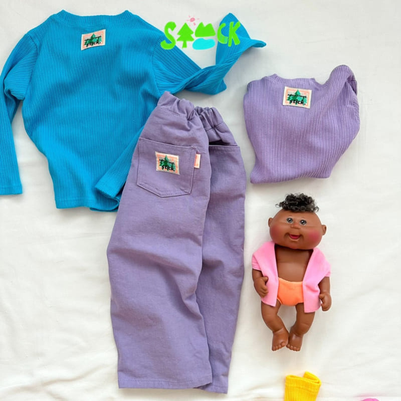 Stick - Korean Children Fashion - #kidsshorts - Grape Pants With Mom - 2