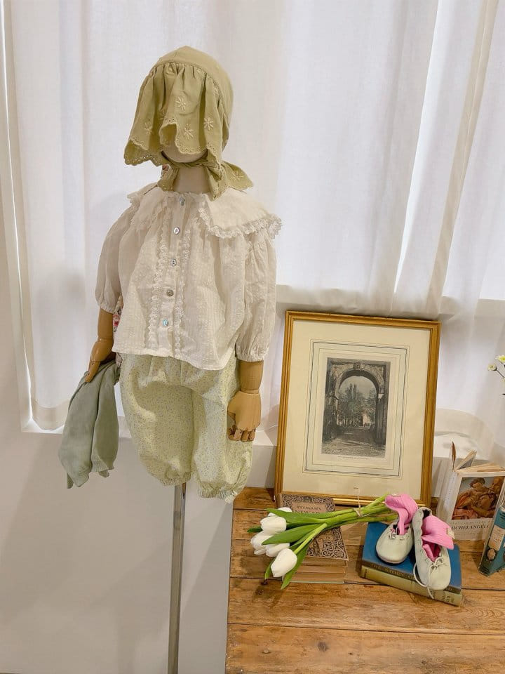 Studio M - Korean Children Fashion - #kidsshorts - Blossom Flower Pants - 7