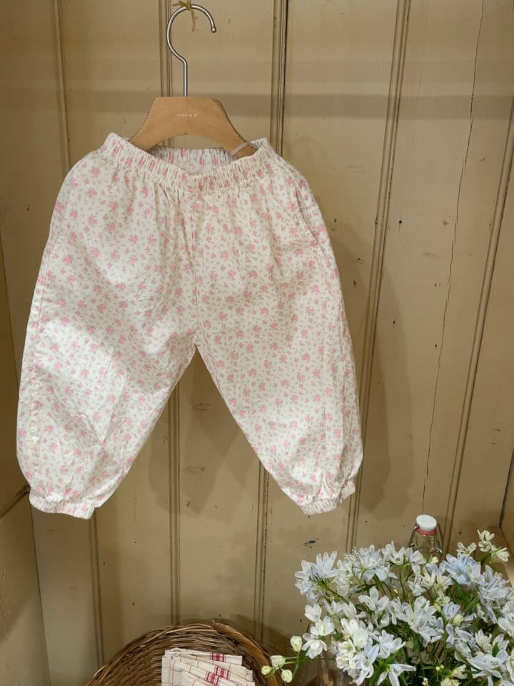 Studio M - Korean Children Fashion - #kidsstore - Blossom Flower Pants - 8