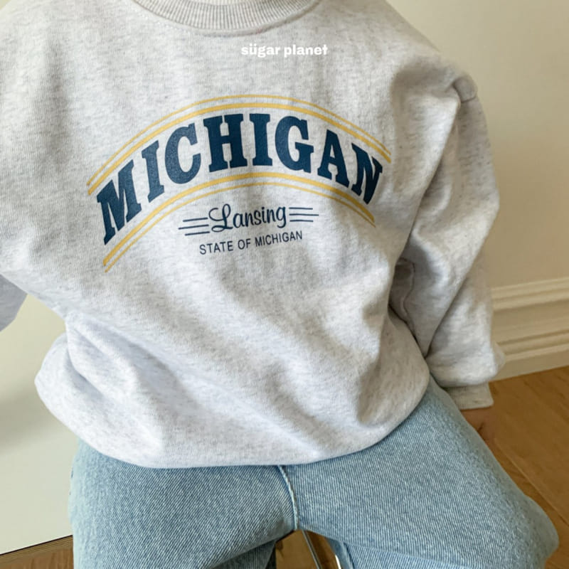 Sugar Planet - Korean Children Fashion - #prettylittlegirls - Michigan Sweatshirt - 10