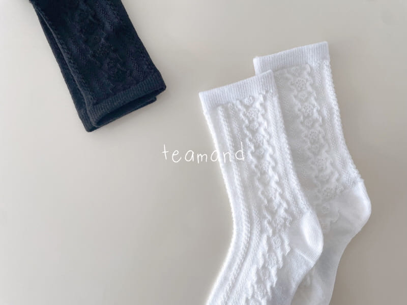 Teamand - Korean Children Fashion - #Kfashion4kids - Embo Lace Socks Set - 3