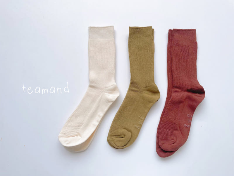 Teamand - Korean Children Fashion - #childofig - Tartr Socks Set With Adult - 8