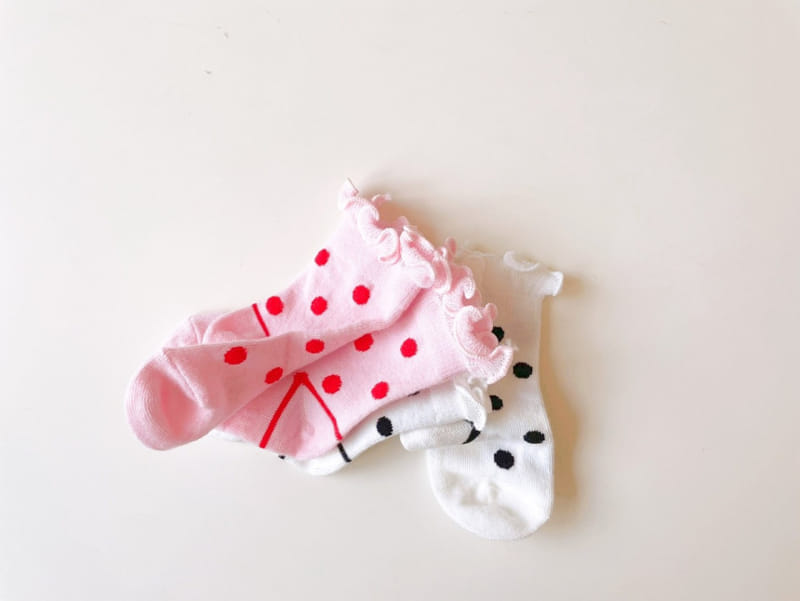 Teamand - Korean Children Fashion - #prettylittlegirls - Polkadot Socks Set - 4