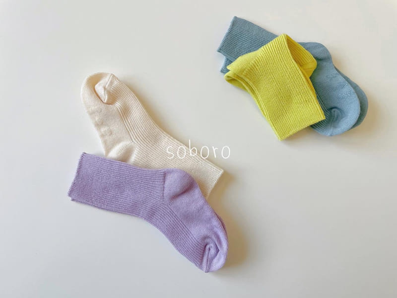 Teamand - Korean Children Fashion - #fashionkids - Soboro Socks Set  - 6