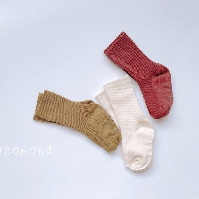 Teamand - Korean Children Fashion - #kidsstore - Tartr Socks Set With Adult