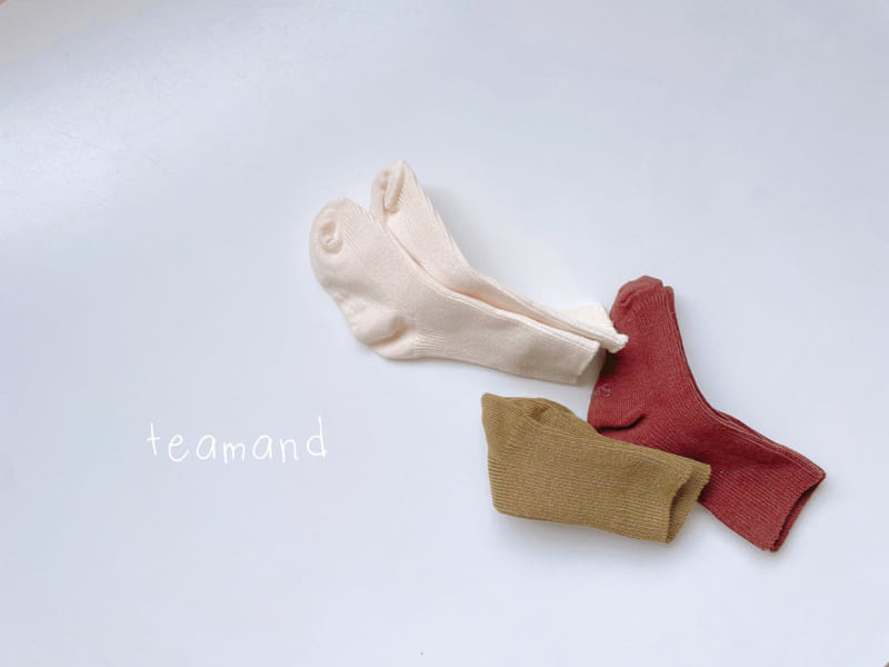 Teamand - Korean Children Fashion - #kidzfashiontrend - Tartr Socks Set With Adult - 2
