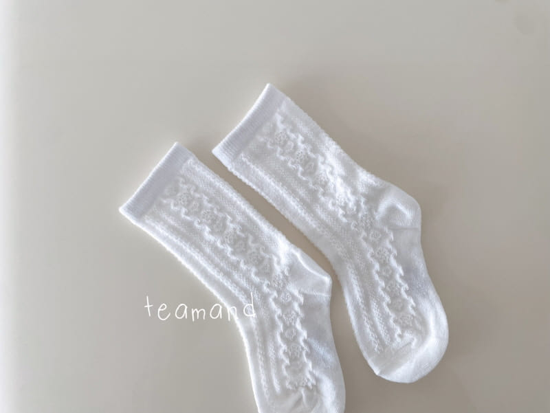 Teamand - Korean Children Fashion - #Kfashion4kids - Embo Lace Socks Set - 4