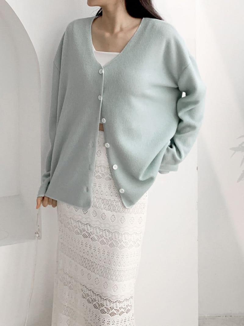Theggllim - Korean Women Fashion - #restrostyle - Stitch Color Cardigan  - 4