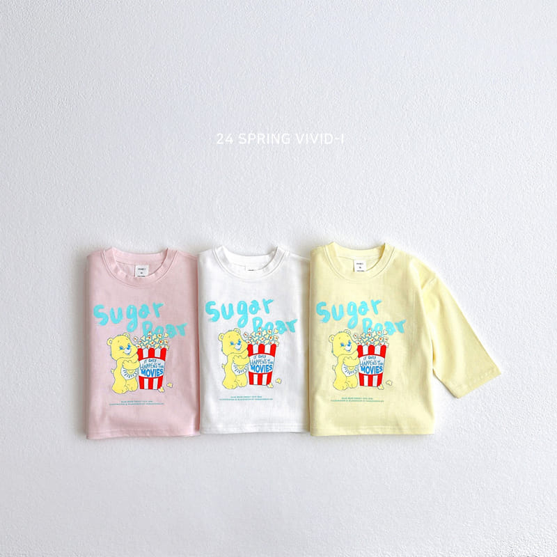 Vivid I - Korean Children Fashion - #Kfashion4kids - Popcorn Bear Single Tee