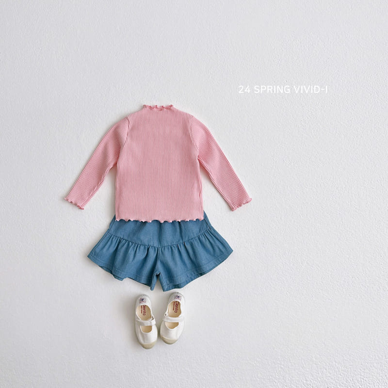 Vivid I - Korean Children Fashion - #Kfashion4kids - Haeji Denim Skirt Pants - 3