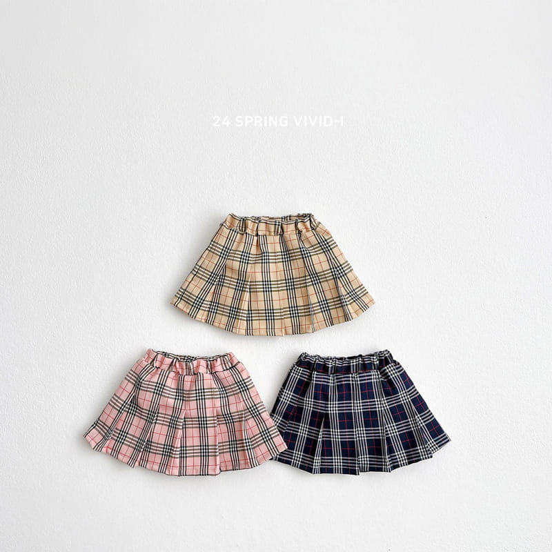 Vivid I - Korean Children Fashion - #Kfashion4kids - London Check Skirt