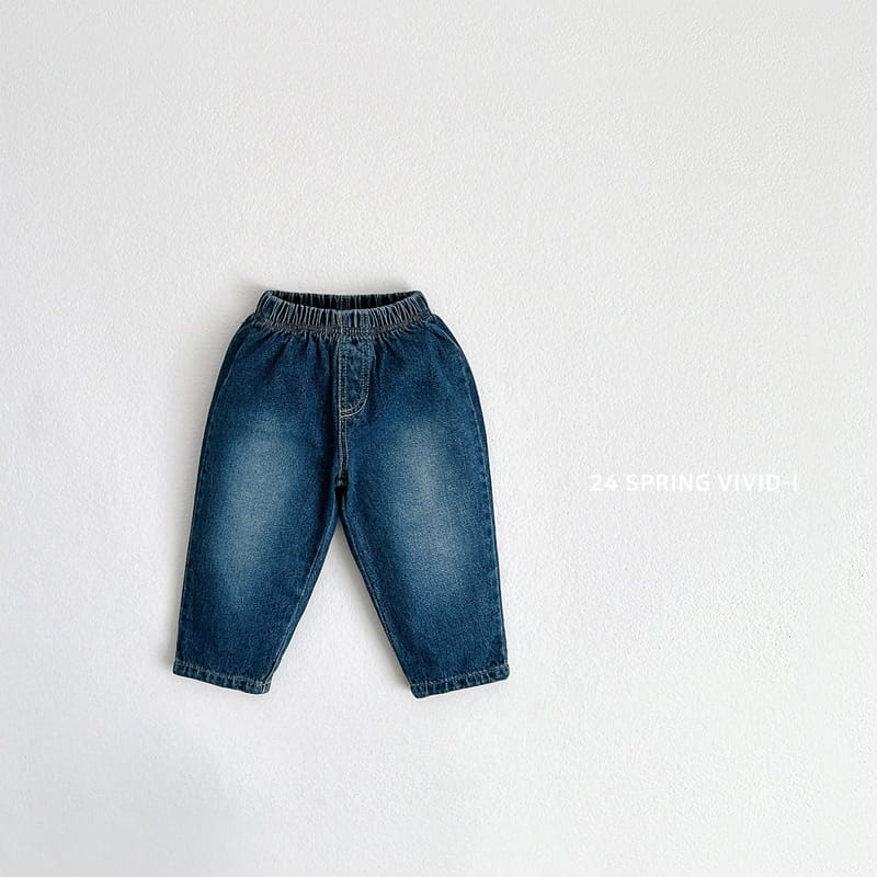 Vivid I - Korean Children Fashion - #childofig - Brush Denim Pants - 3