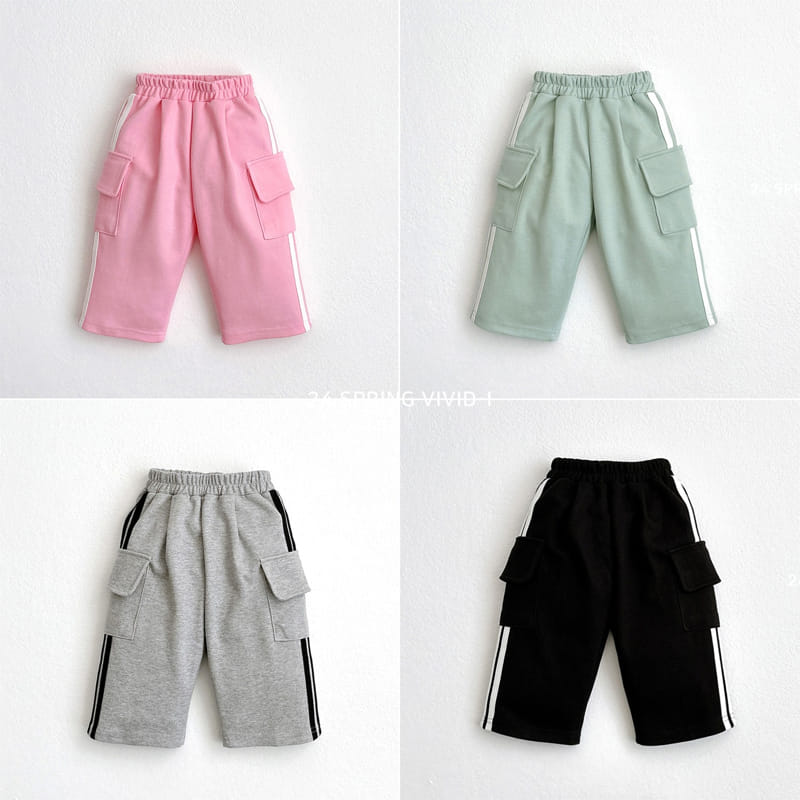 Vivid I - Korean Children Fashion - #childofig - Line Pocket Pants - 2
