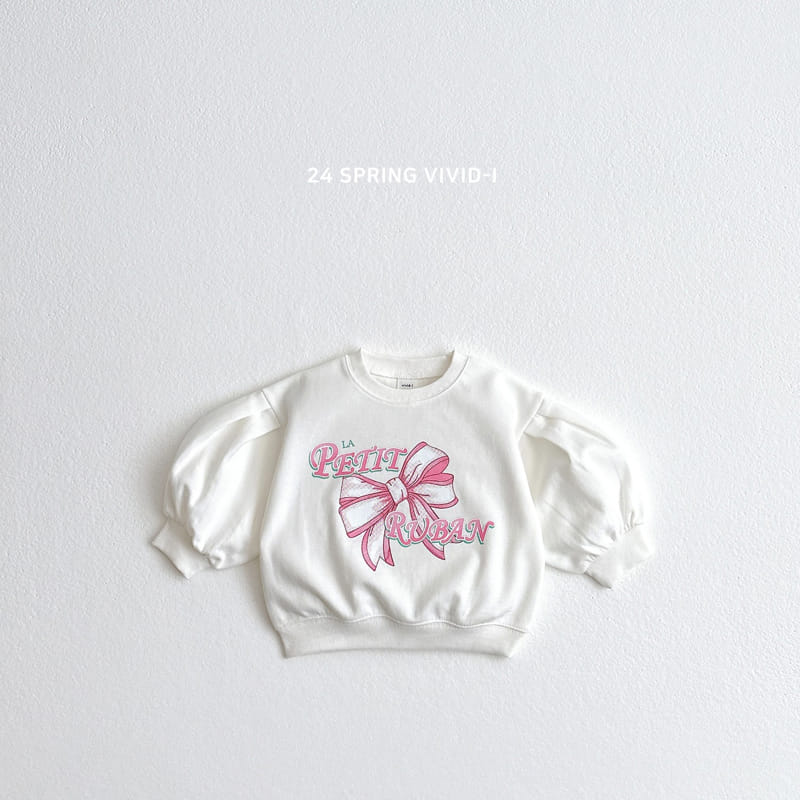 Vivid I - Korean Children Fashion - #stylishchildhood - Ribbon Puff Sweatshirt - 4