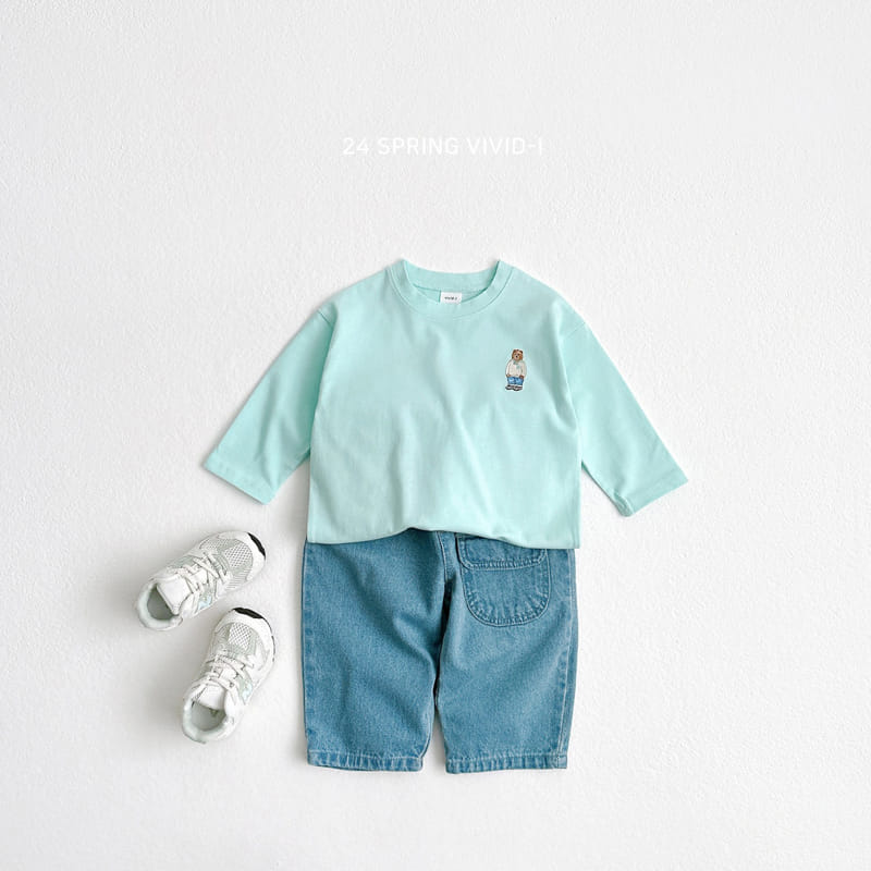 Vivid I - Korean Children Fashion - #childrensboutique - 24 Bear Embroidery Single Tee - 11
