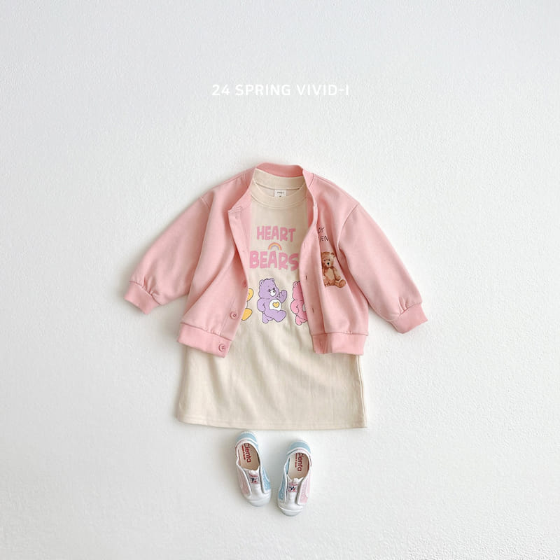 Vivid I - Korean Children Fashion - #designkidswear - Heart Bear One-Piece - 11