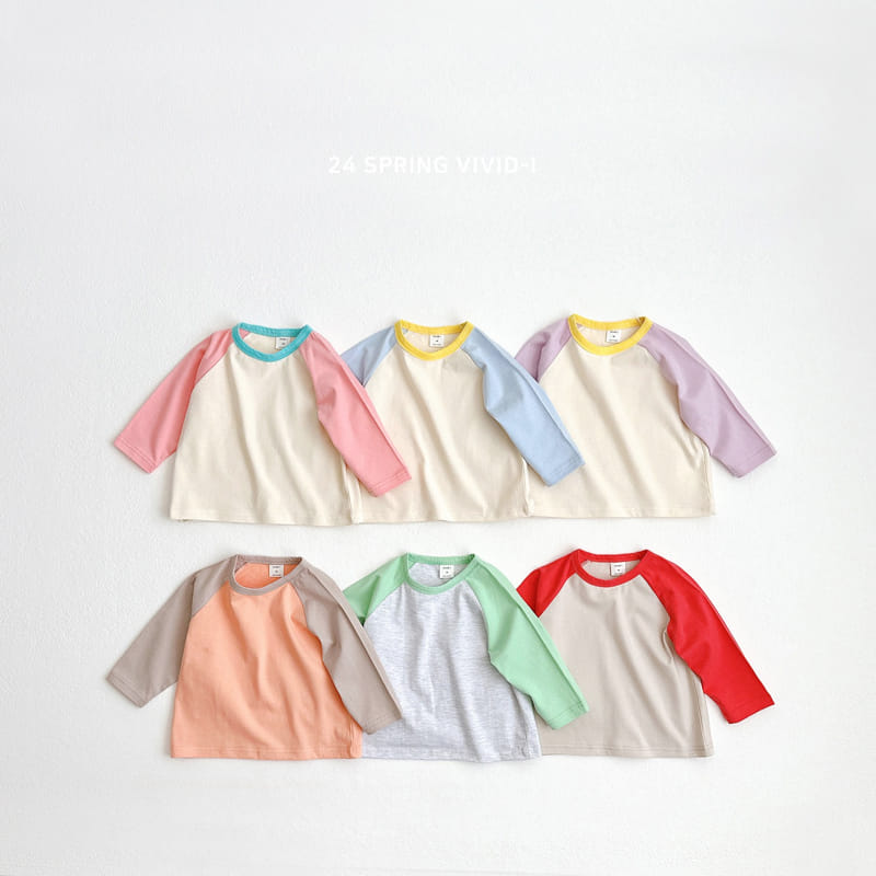 Vivid I - Korean Children Fashion - #designkidswear - Color Raglan Tee - 3