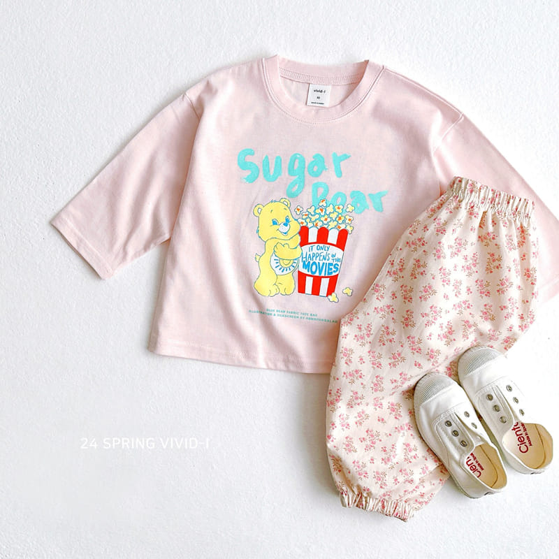 Vivid I - Korean Children Fashion - #designkidswear - Popcorn Bear Single Tee - 11