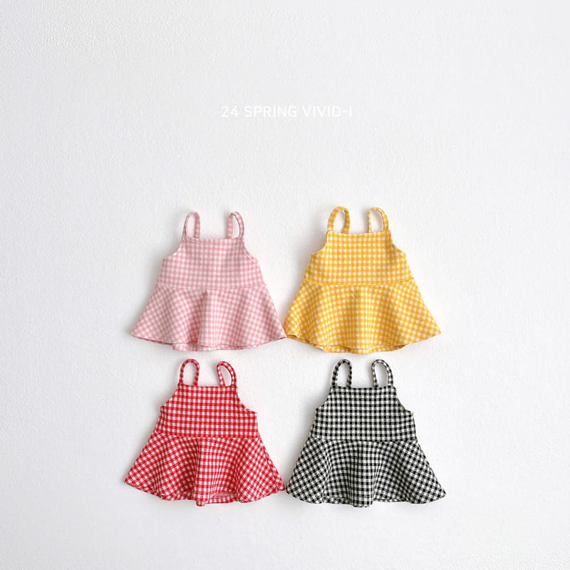 Vivid I - Korean Children Fashion - #designkidswear - Check Bustier