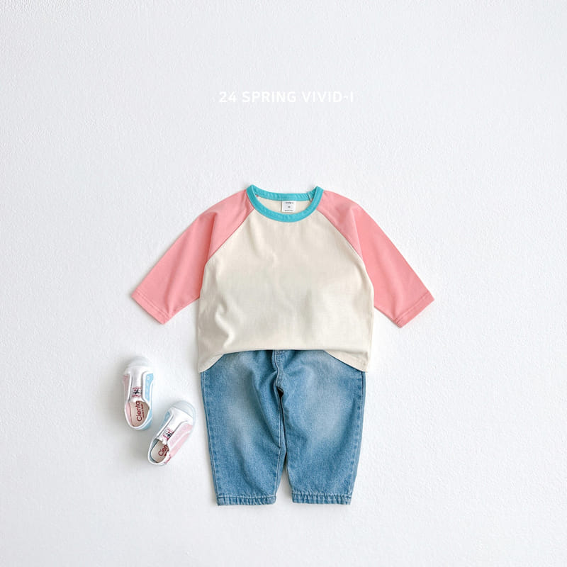 Vivid I - Korean Children Fashion - #fashionkids - Color Raglan Tee - 5