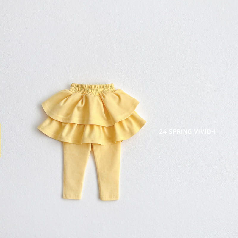 Vivid I - Korean Children Fashion - #kidsshorts - Can Cang Skirt Leggings - 2