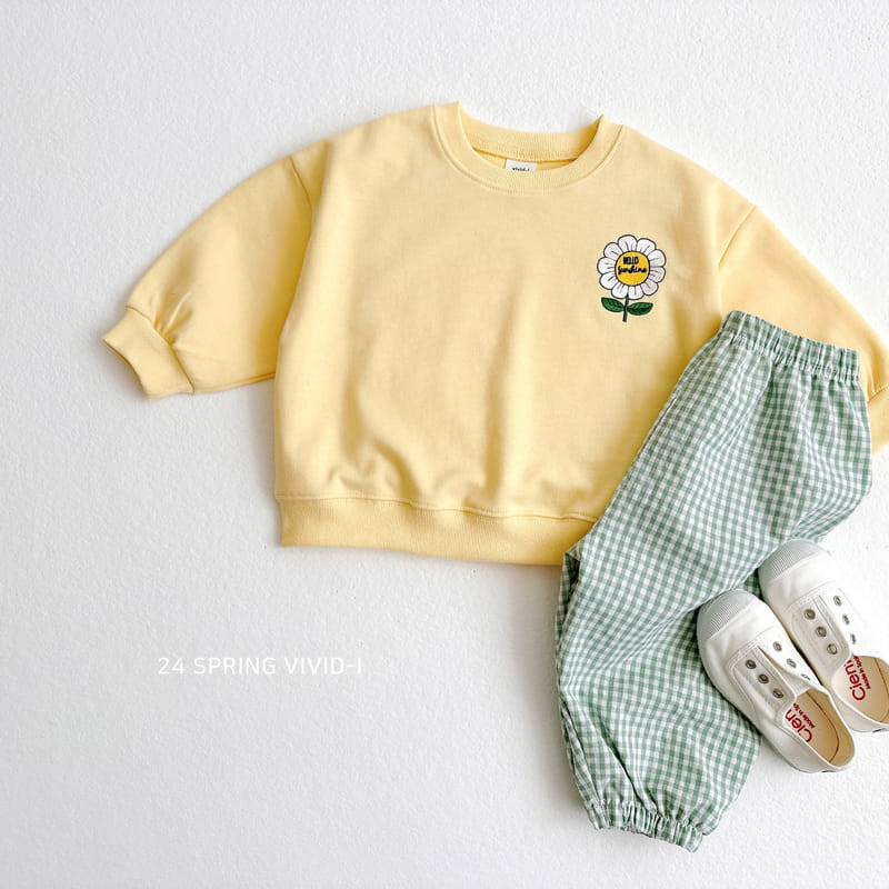 Vivid I - Korean Children Fashion - #kidsstore - Sun Flower Embroidery Top Bottom Set - 9