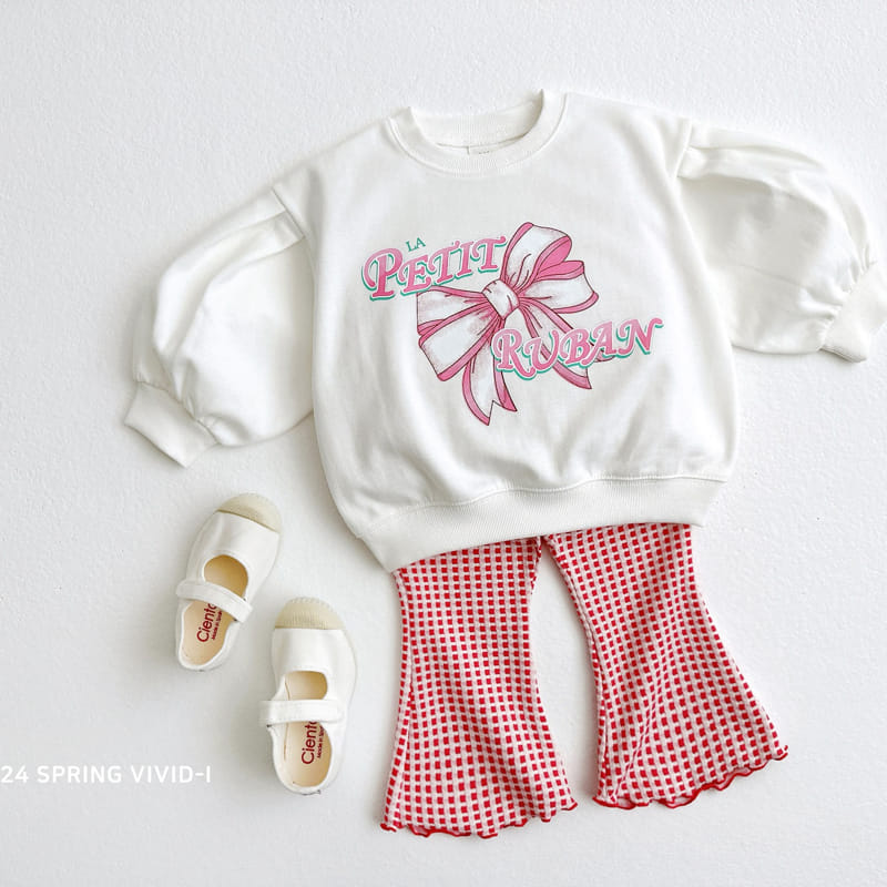 Vivid I - Korean Children Fashion - #kidsstore - Ribbon Puff Sweatshirt - 10