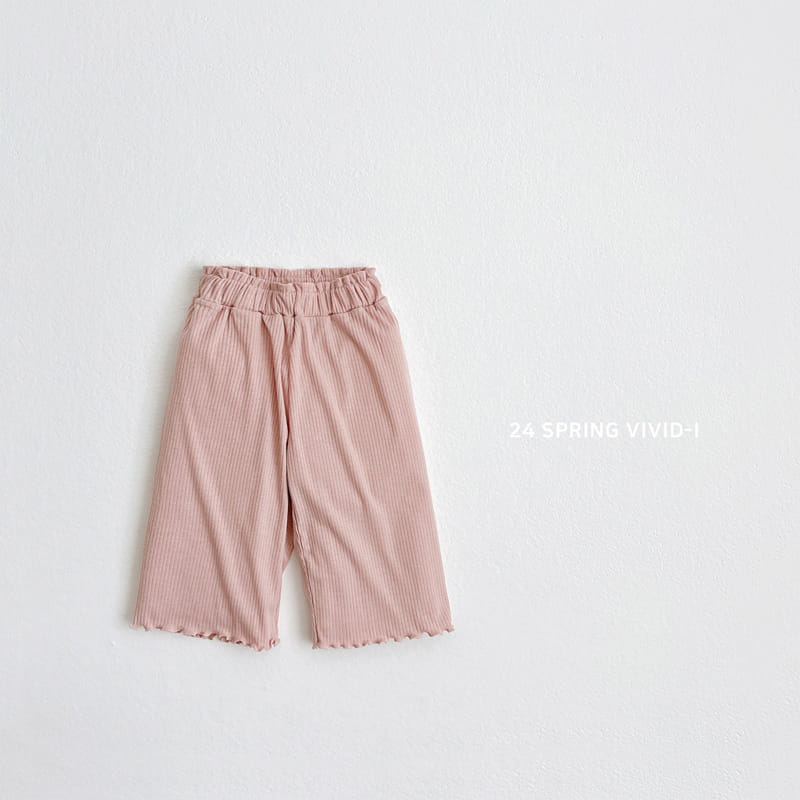 Vivid I - Korean Children Fashion - #kidzfashiontrend - Frill Terry Wide Pants - 3