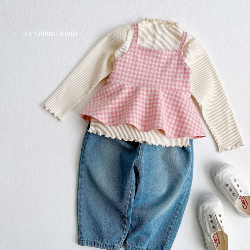 Vivid I - Korean Children Fashion - #magicofchildhood - Check Bustier - 9