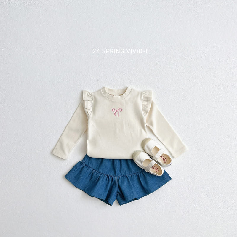 Vivid I - Korean Children Fashion - #prettylittlegirls - Haeji Denim Skirt Pants - 7