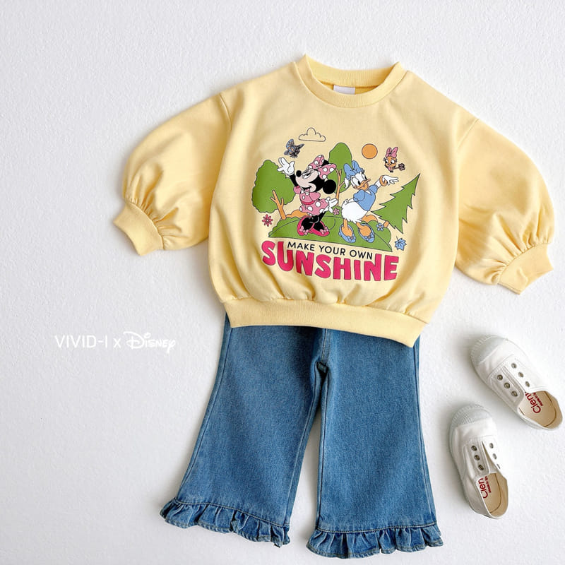 Vivid I - Korean Children Fashion - #stylishchildhood - Frill Wide Denim Pants - 5