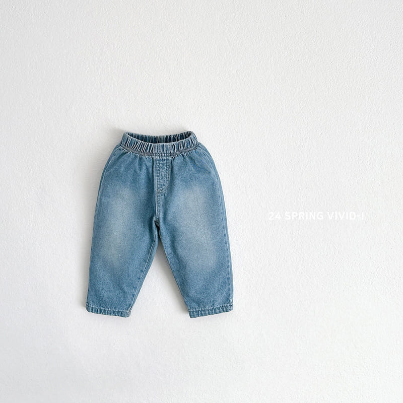Vivid I - Korean Children Fashion - #stylishchildhood - Brush Denim Pants - 2