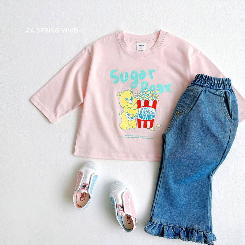 Vivid I - Korean Children Fashion - #stylishchildhood - Popcorn Bear Single Tee - 8
